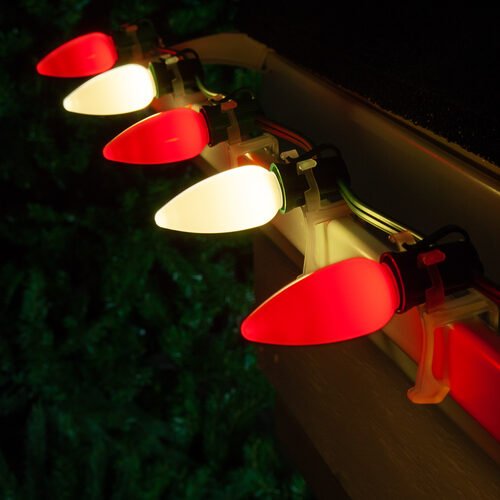 c9 opticore led red warm white smooth green wire